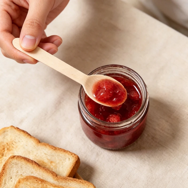 ZYF cubiertos de madera desechables para merienda campestre y fiestas - imagen 5