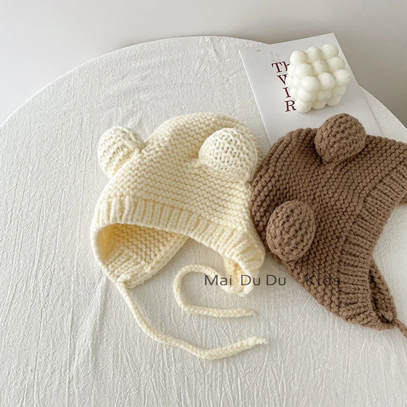 Gorro invierno bebé tejido con orejitas de gatito cálido unisex - imagen 5