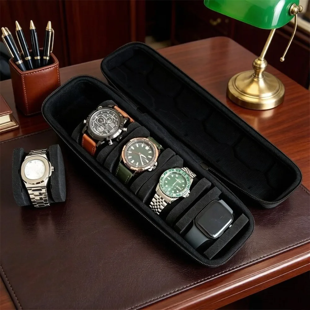 Estuche de viaje portátil con carcasa rígida para relojes - imagen 2