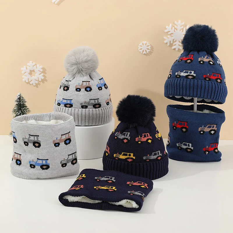 Milancel conjunto gorro y bufanda infantil de invierno cálido