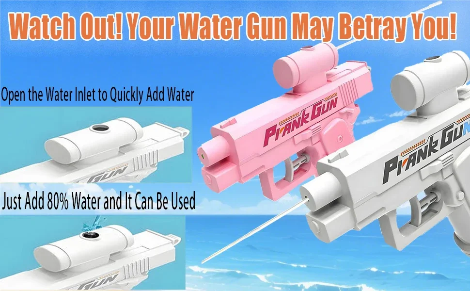 Pistola de agua divertida lista para jugar