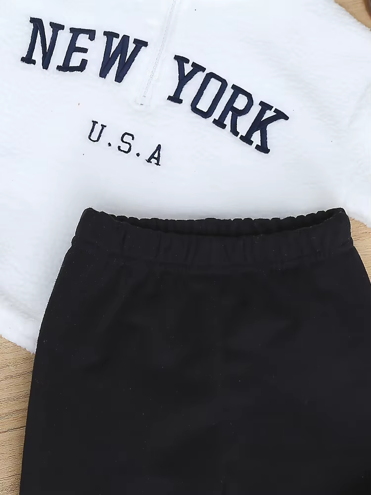 Conjunto invierno niña: camiseta felpa manga larga y panties - imagen 2