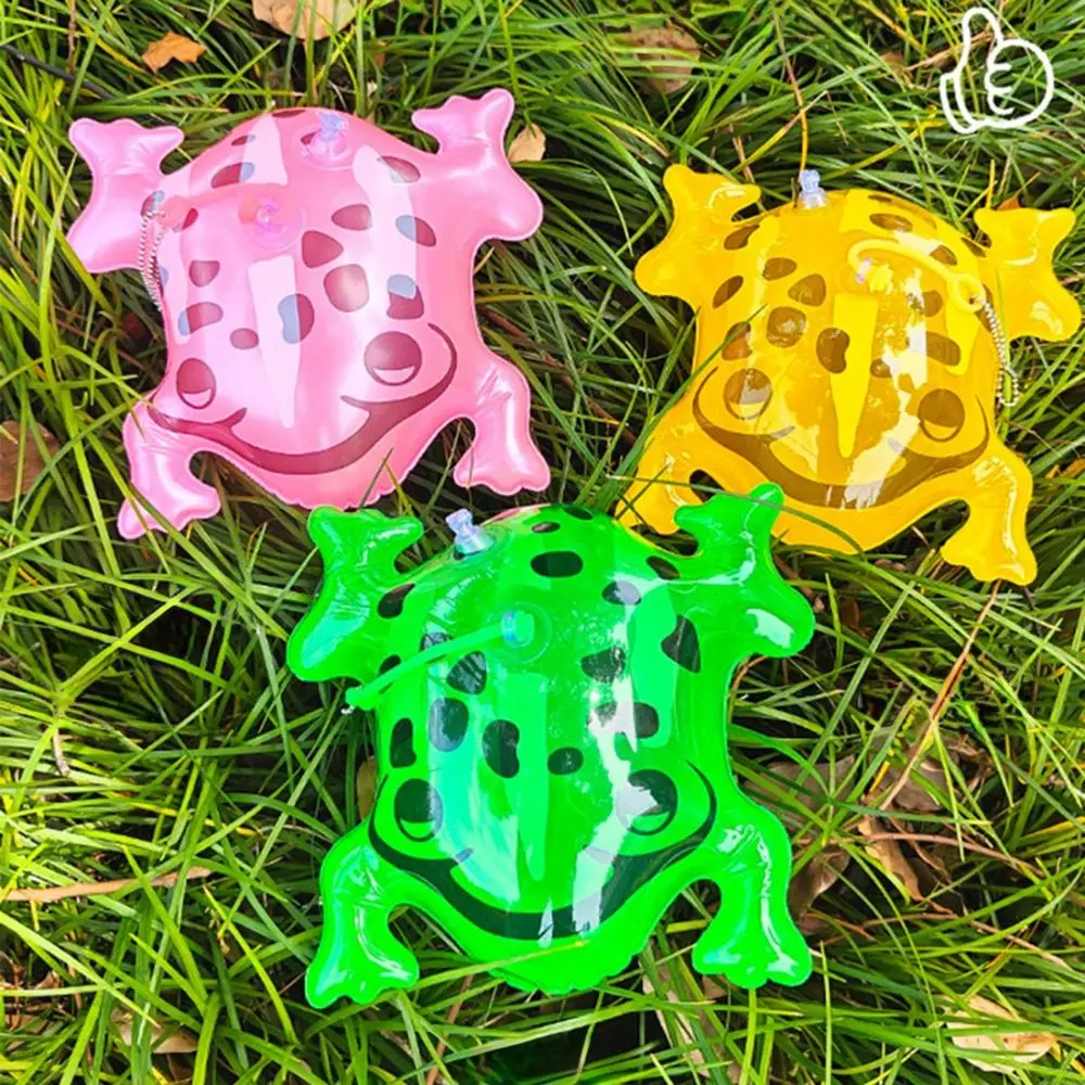 Juguete globo inflable rana luminosa verde para niños - imagen 5