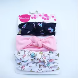 Diadema bebé elástica con lazo y nailon – orejas de conejo
