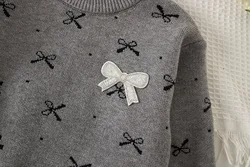 Milancel conjunto de punto para niña con jersey y falda plisada