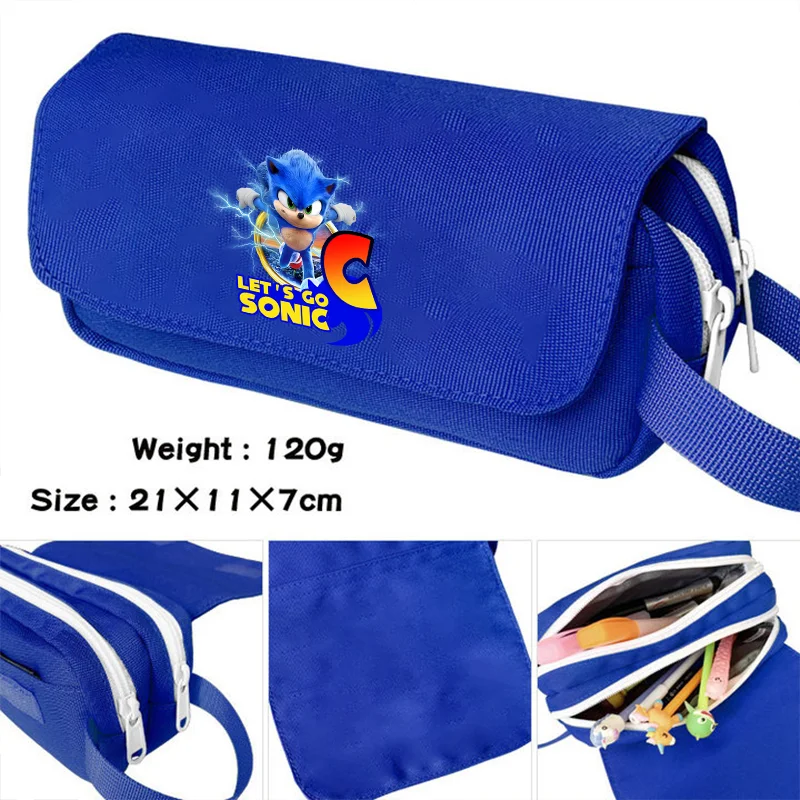 Estuche para lápices Sonics con estampado de dibujos animados - imagen 4