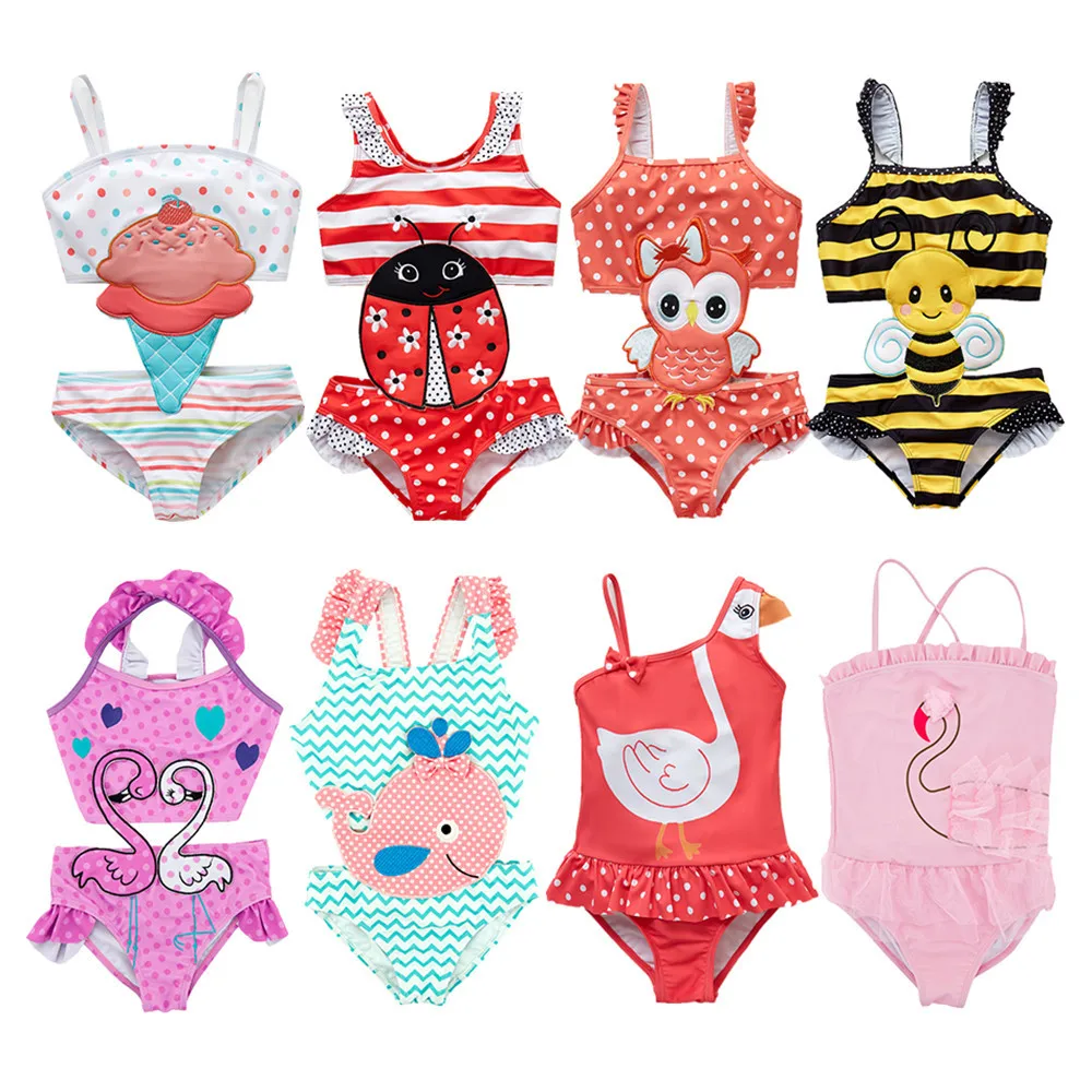 Traje de baño infantil sandía para niñas de una pieza veraniega - imagen 3