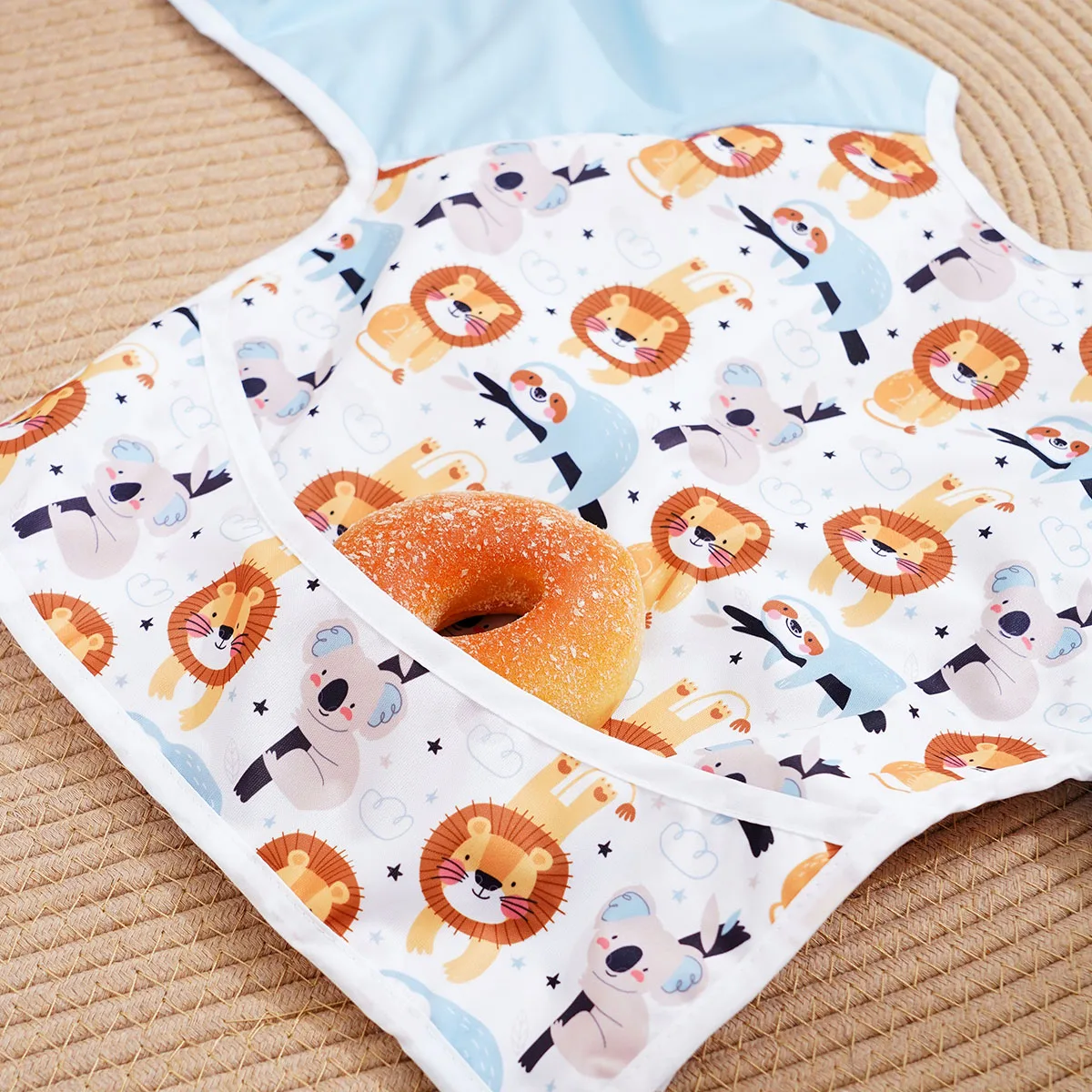 Elinfant babero alimentación bebé tipo bata manga larga comedor - imagen 5