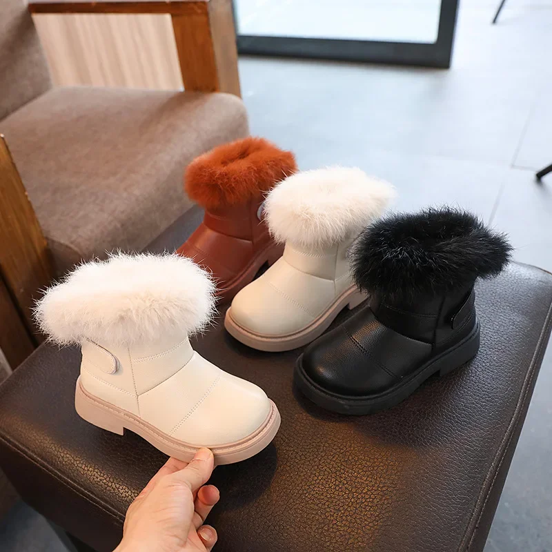 Botas de nieve antideslizantes de piel sintética impermeable infantil - imagen 5