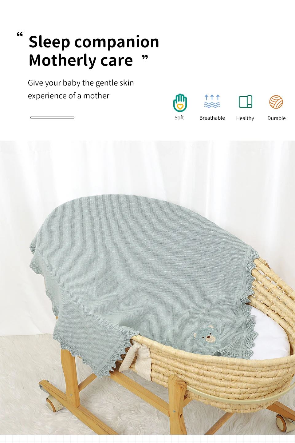 Manta doblada en bolso de pañales