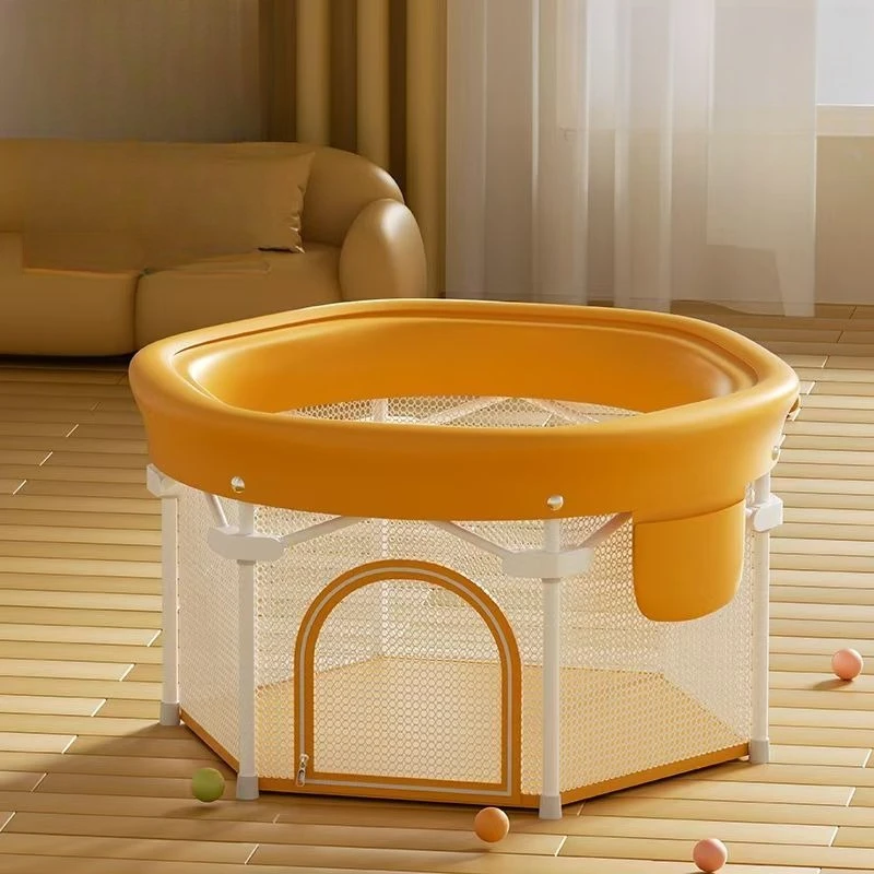 Parque infantil plegable de malla con puerta segura 360° - imagen 3