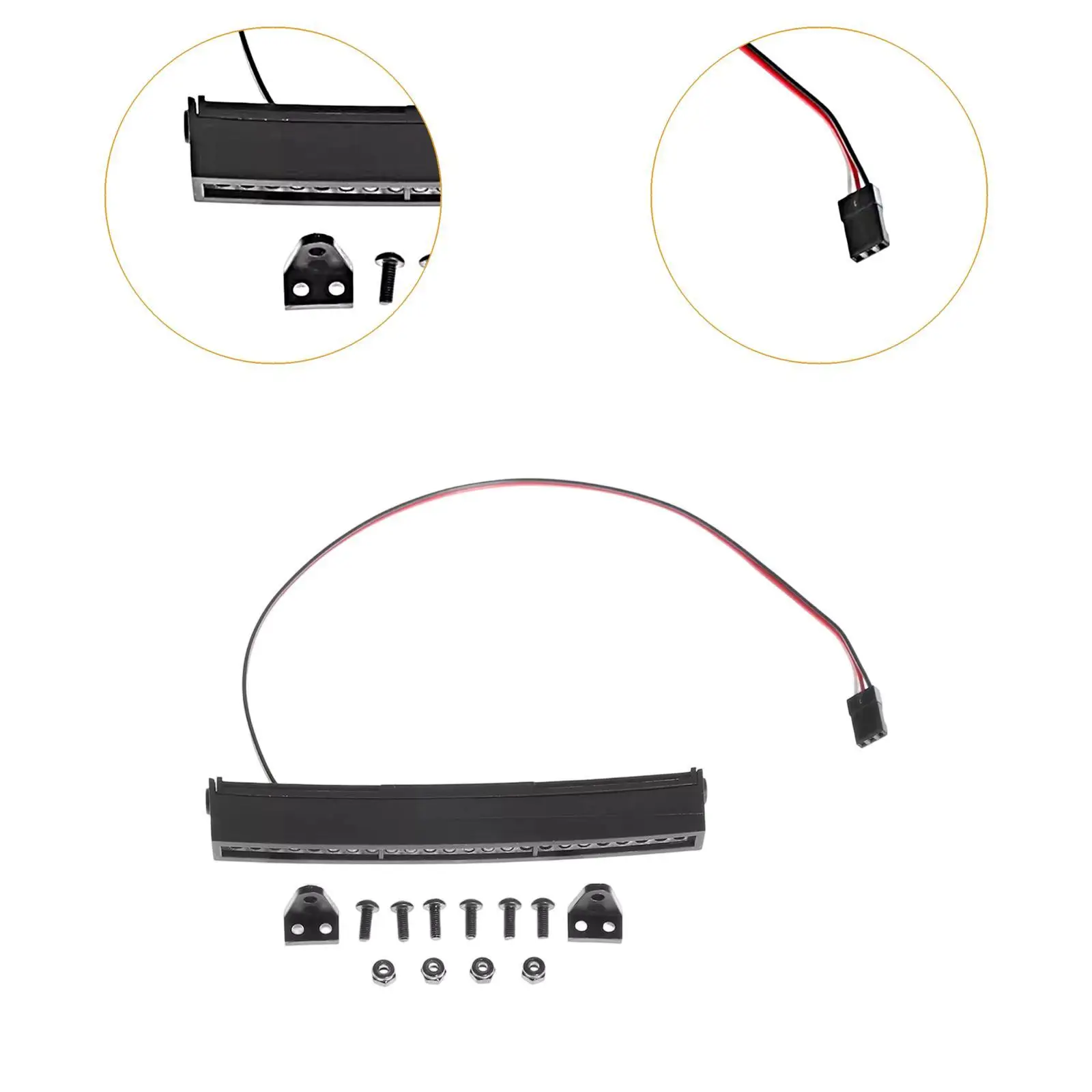 Barra de luz RC de aluminio para techo de coche, instalación sencilla - imagen 4