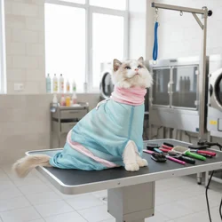 Bolsa de baño para gatos antiarañazos transpirable con correas