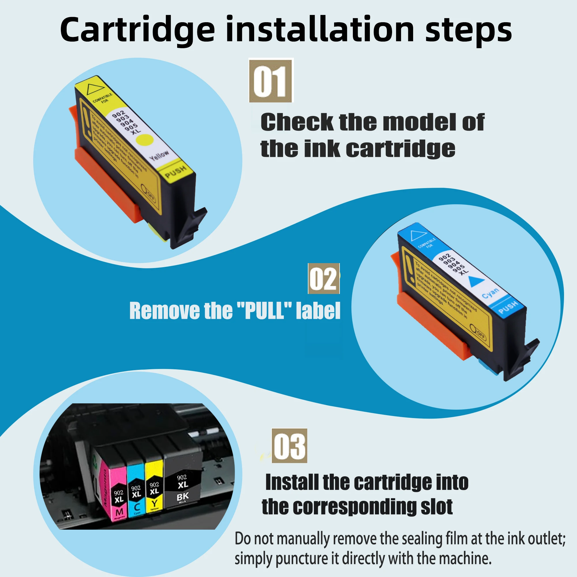Cartuchos de tinta compatibles 902XL para OfficeJet - imagen 4