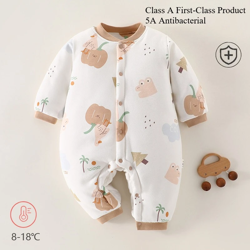 Mono de algodón para bebé recién nacido con estampado animal