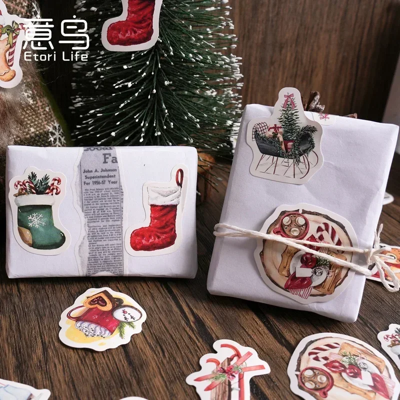 Pegatinas Navideñas Retro para niños - Kit adhesivo - imagen 3