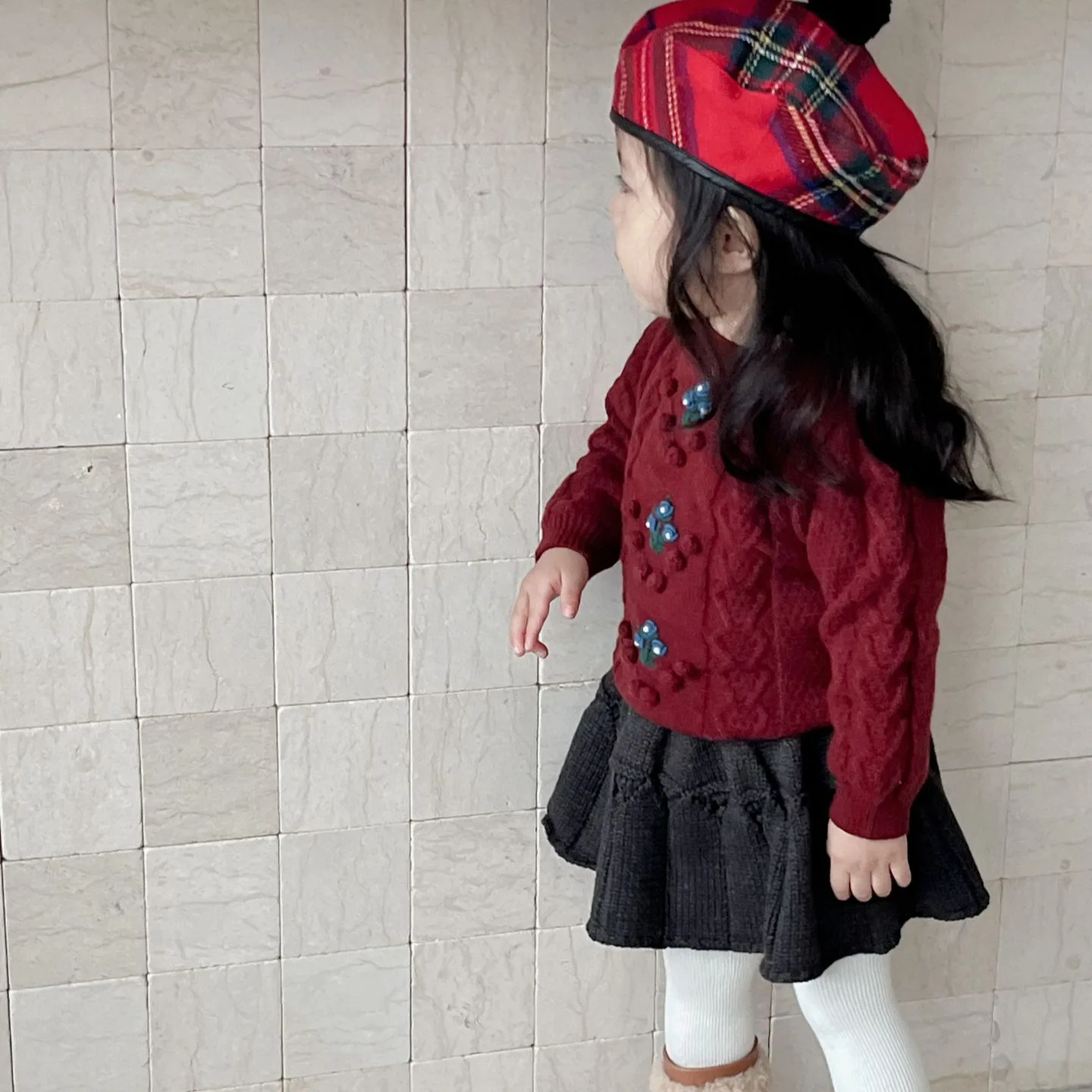 Falda de punto plisada para niña pequeña – Estilo primavera - imagen 5