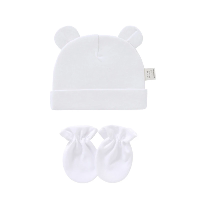 Conjunto de nacimiento para bebé con gorro y guantes suaves - imagen 4