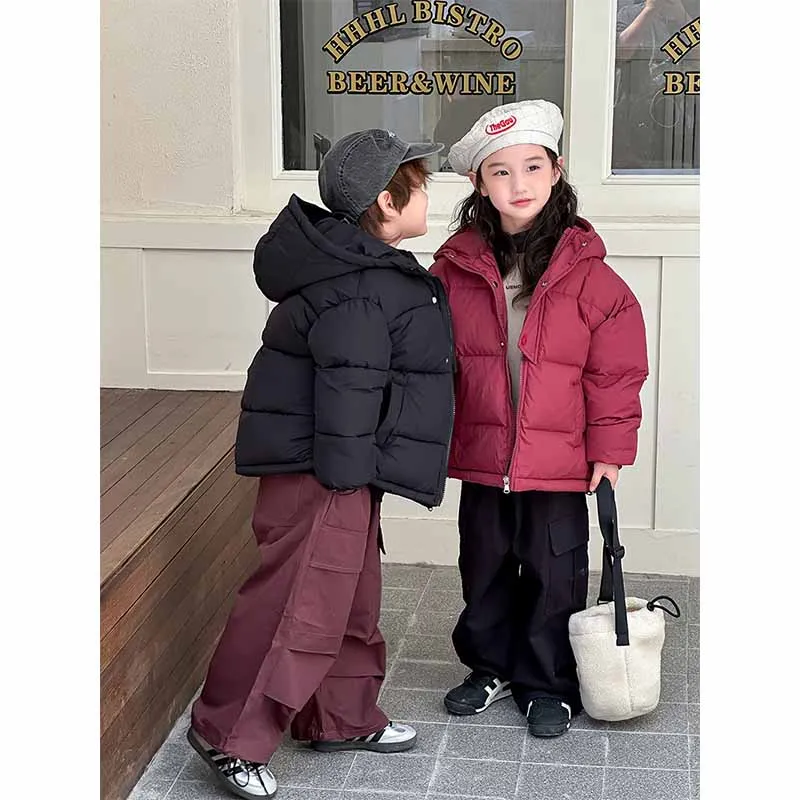 Abrigo acolchado con capucha para niños ropa de invierno cálida