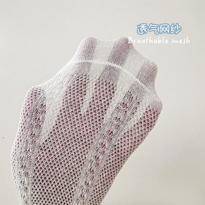 Calcetines a media pantorrilla finos de encaje blanco con lazo niñas - imagen 4