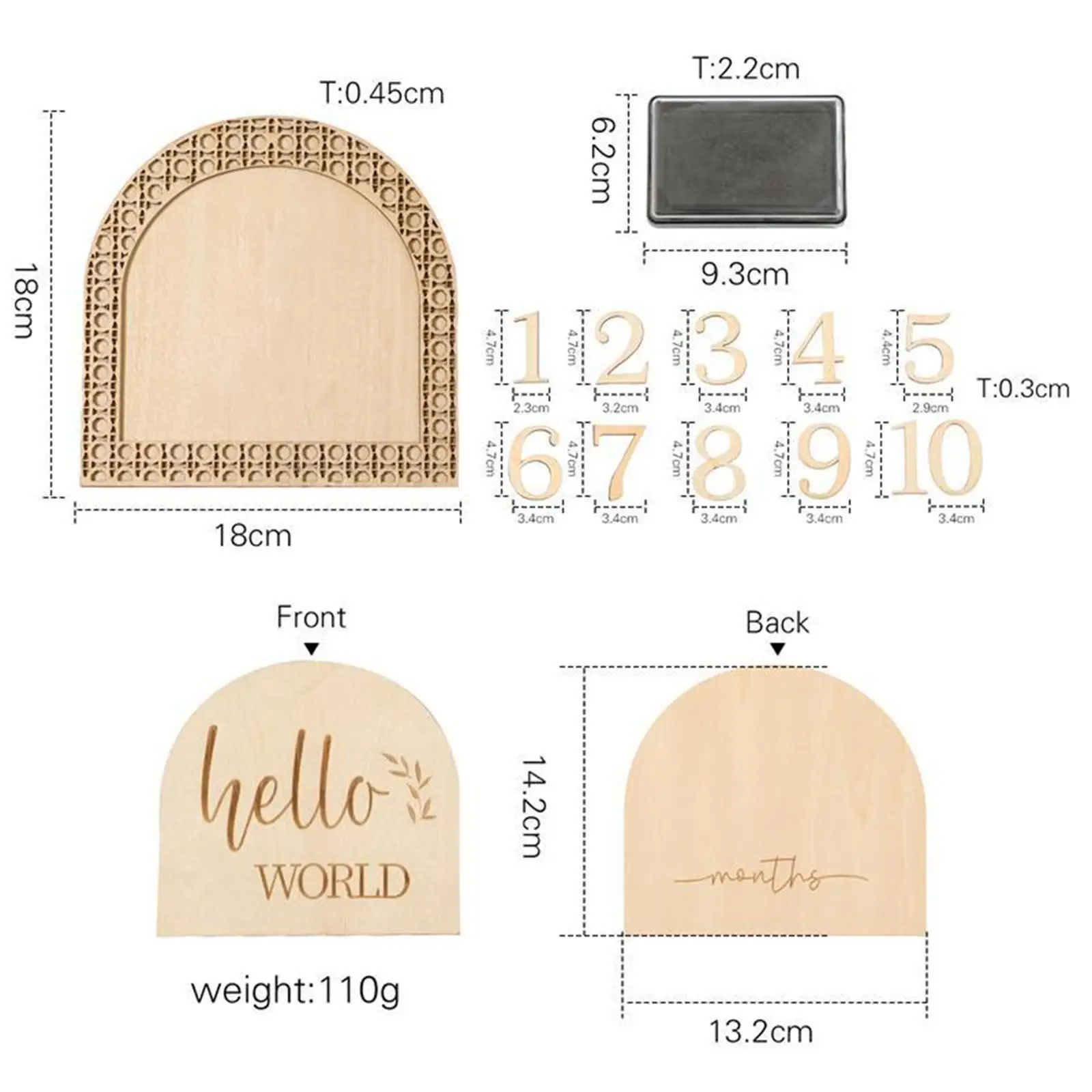 Baby Birth Announcement Cards Hand and Footprints for Baby Child