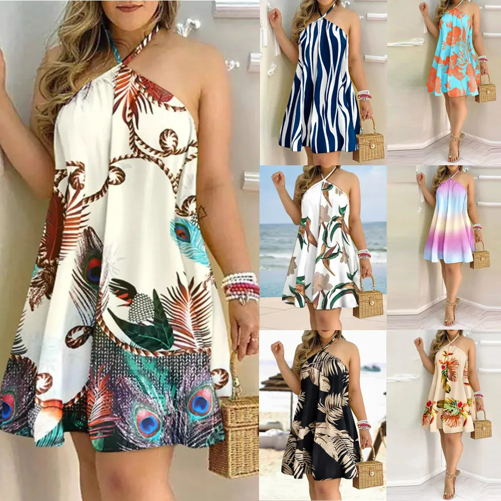 Da Donna vestido de verano estampado con hombros descubiertos - imagen 4