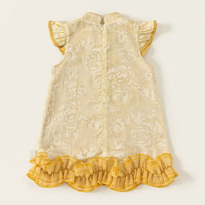 Vestido de algodón sin mangas para niña – estampado floral de verano - imagen 2