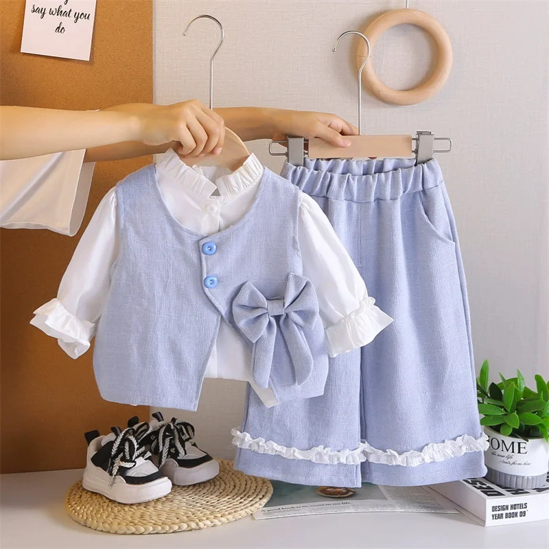 Conjunto bebé con pajarita para niña – look de otoño - imagen 5