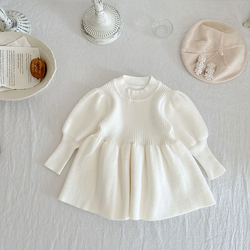 Vestido de princesa manga abullonada vintage para niña otoño - imagen 4