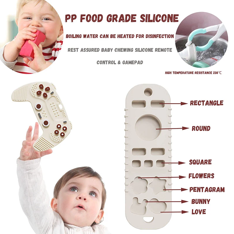 Mordedor de silicona con forma de mando a distancia para bebés - imagen 2