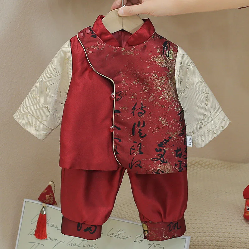 Conjunto de algodón manga larga para niño pequeño – Primavera y otoño - imagen 2