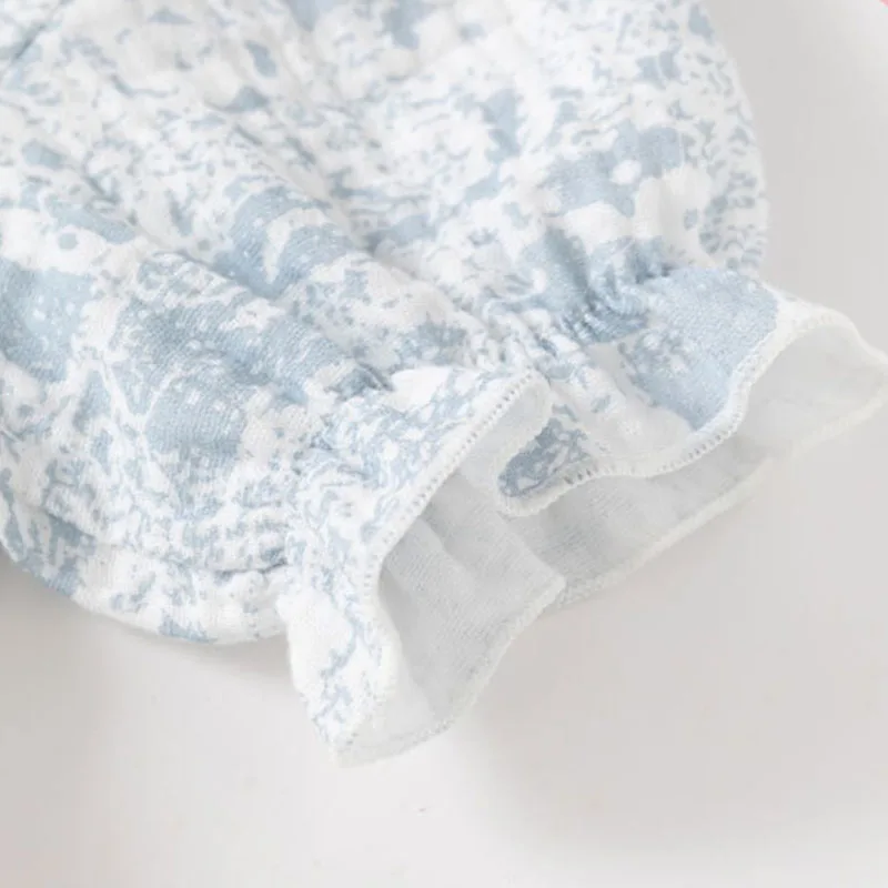 Mono de verano de algodón para niña, manga corta estampado rosa - imagen 2