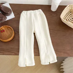 Pantalones acolchados de invierno para niña – Algodón cálido con caída acampanada
