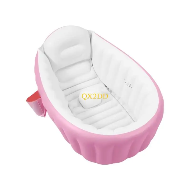 QX2D Bañera hinchable plegable para bebé portátil fácil de guardar