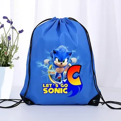 Bolsa con cordón Sonics azul para almacenamiento infantil tierno