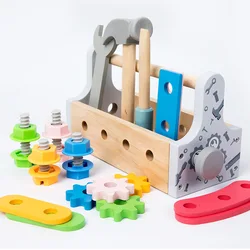 Caja de herramientas en madera para niños: juego montaje y reparación