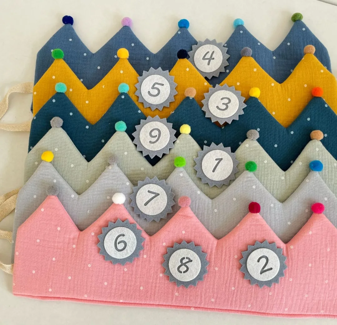 Set completo de coronas con números del 1 al 5
