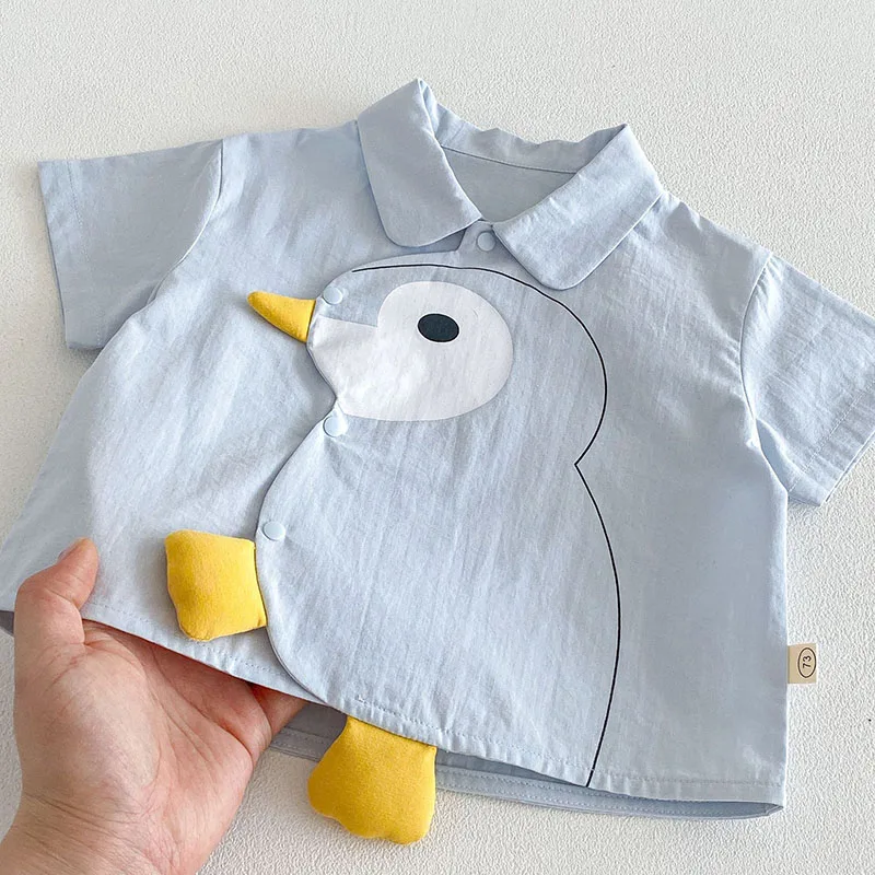 MILANCEL camisa de verano pingüinos para niña, fresca y holgada - imagen 3