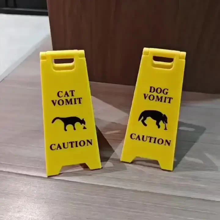 Señal de broma para vomitar perros y gatos con molde húmedo - imagen 3