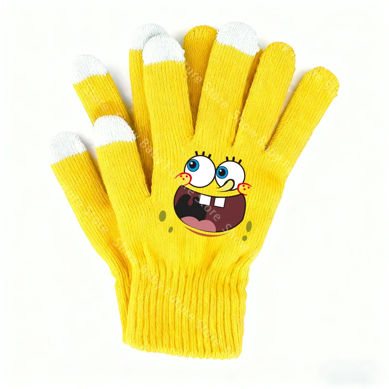 Guantes de invierno Bob Esponja pantalla táctil cálidos para niños