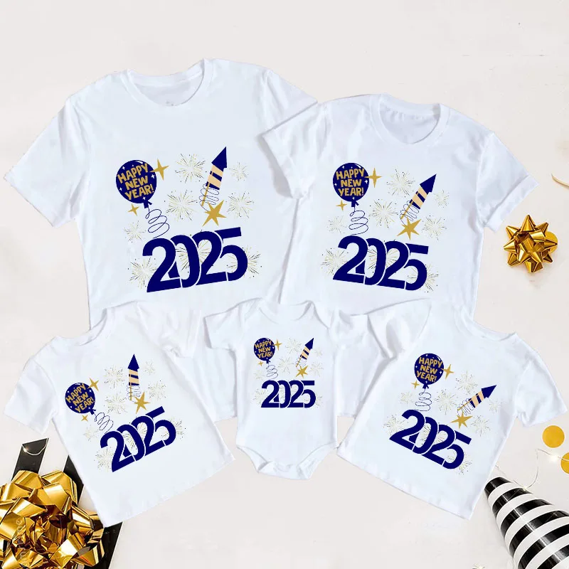 Conjunto familiar Año Nuevo 2025: camisa niño y mono bebé a juego - imagen 3