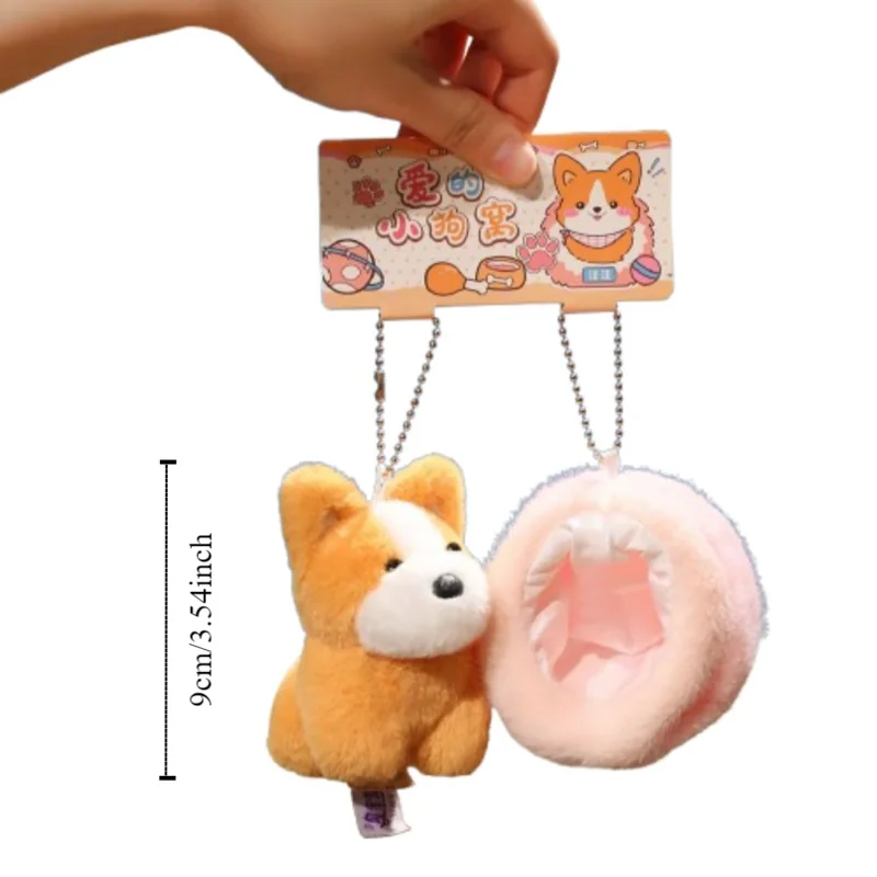 Llavero peluche cachorro corgi para bolso - imagen 5