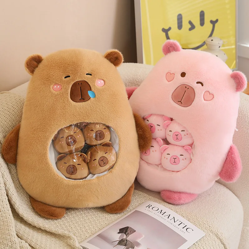 Peluche capibara suave bolsa infantil para siesta y juego