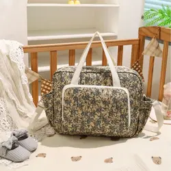 Bolsa de pañales acolchada con bordado estilo coreano para bebé