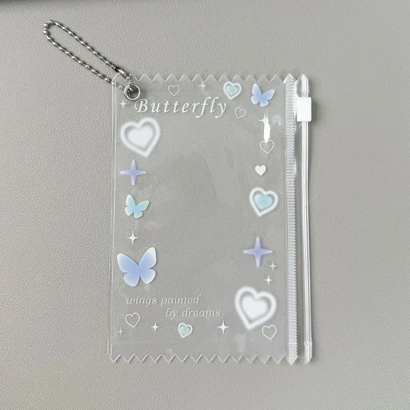 Funda porta tarjetas de PVC con cierre mariposa y copo de nieve - imagen 2
