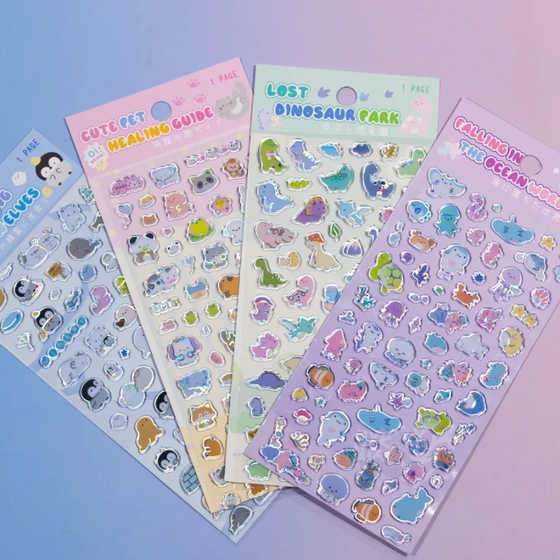 Pegatinas de dinosaurio retro para manualidades en cuadernos - imagen 3