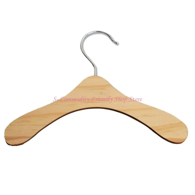 Perchas de madera para muñecas infantiles, miniatura ropa práctica - imagen 5