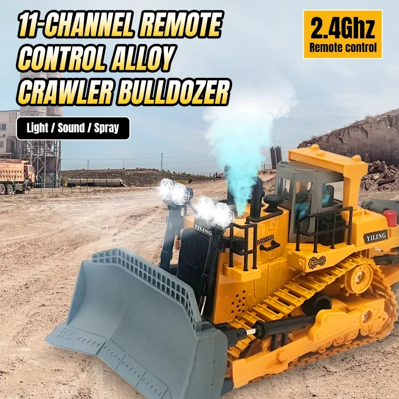 Bulldozer teledirigido de metal para niños – Juguete muy resistente - imagen 3