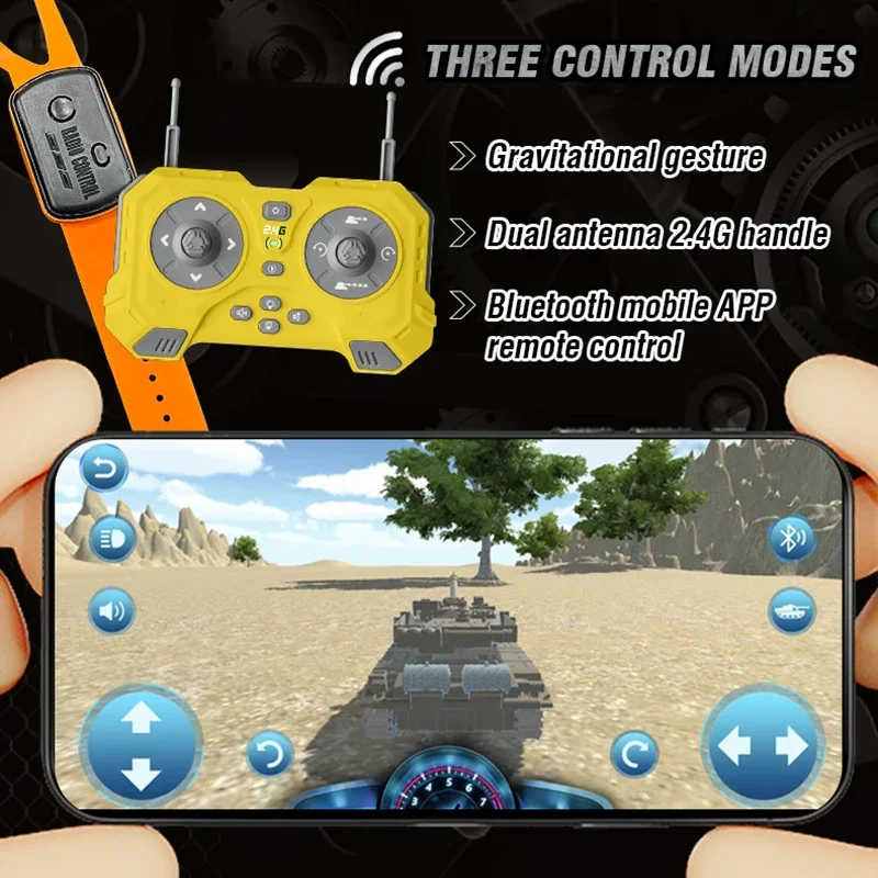 RC 99 T90 tanque radiocontrol de batalla con orugas y disparo - imagen 3