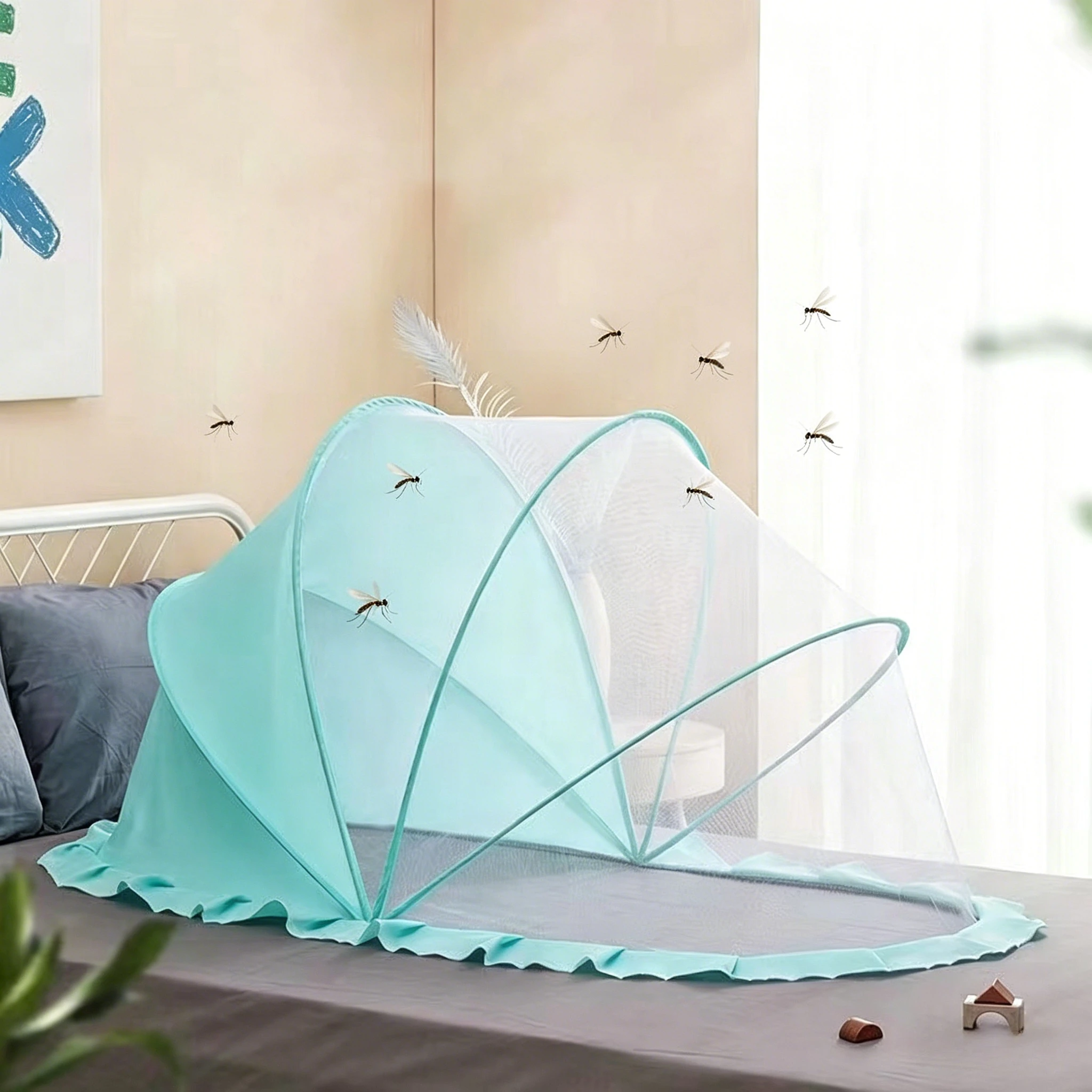 Mosquitera plegable para cuna de bebé integrada antimosquitos - imagen 3